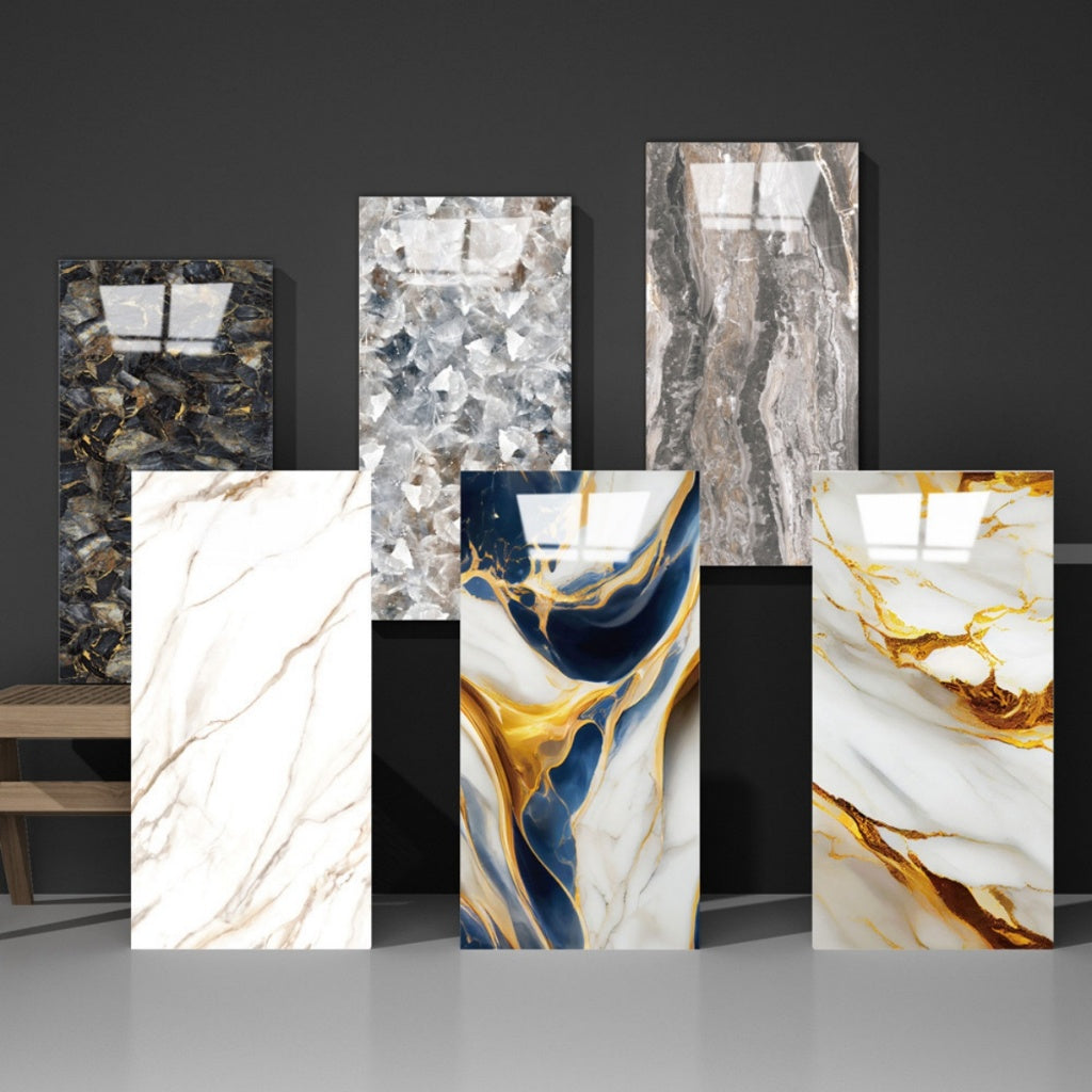KIT40 3D-Marmor-Wandklebeplatte, waschbares Relief, 30 cm x 60 cm