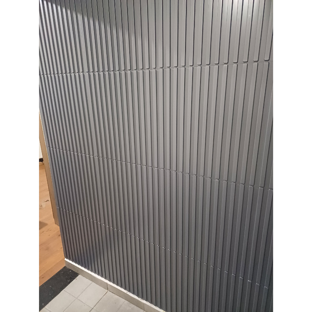 Kit C/ 08 Placas 51x51 Revestimento Parede Alto Relevo Painel 3d Ripado 2 m² (Sem adesivo)