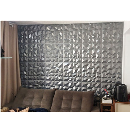 Kit C/ 12 Placas 3m² 50x50 Revestimento Parede Alto Relevo Painel 3d